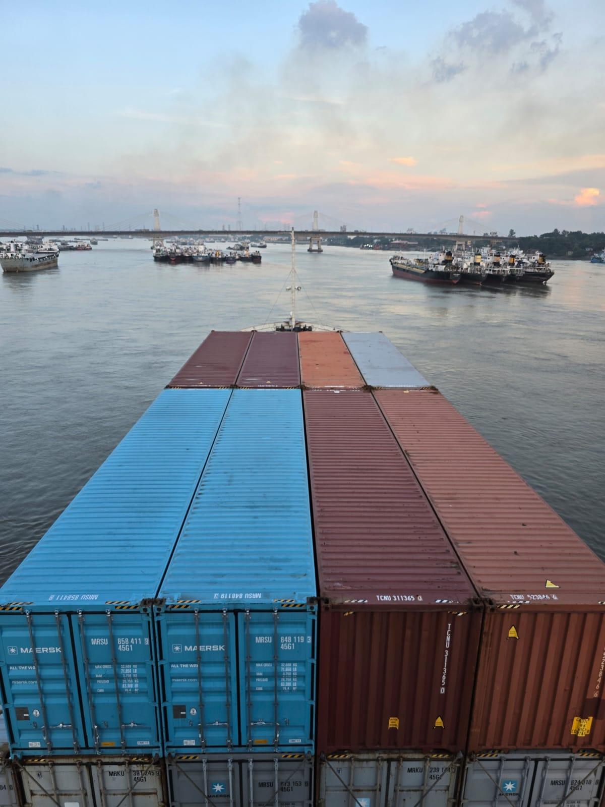 Container Ship at Sea